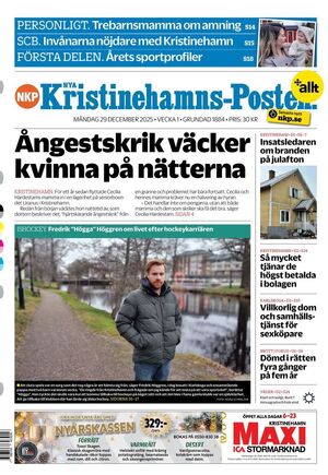 Förstasida Nya Kristinehamns-Posten