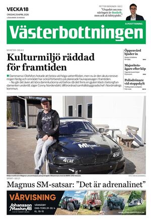Förstasida Västerbottningen