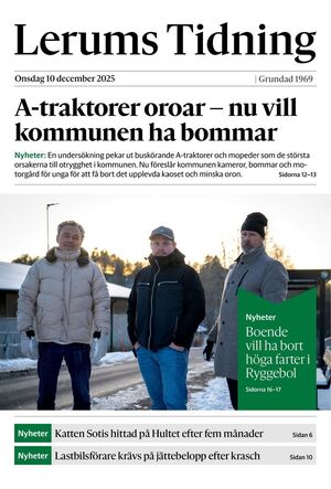 Förstasida Lerums Tidning
