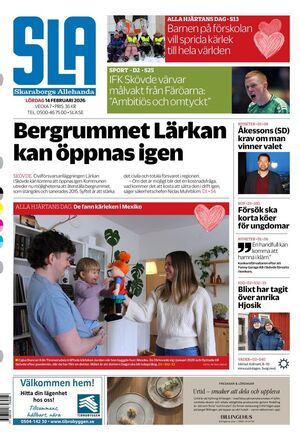 Förstasida Skaraborgs Allehanda