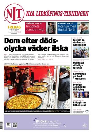 Förstasida Nya Lidköpings-Tidningen