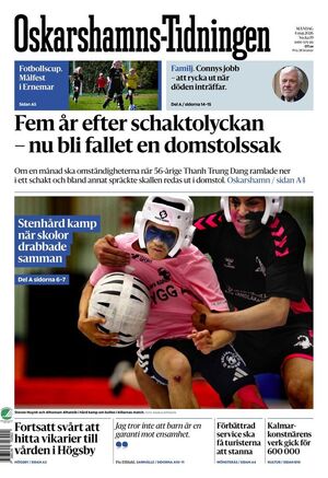 Förstasida Oskarshamns-Tidningen