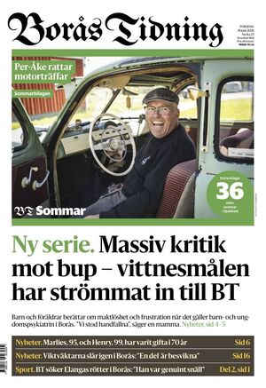 Förstasida Borås Tidning