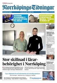 Förstasida Norrköpings Tidningar