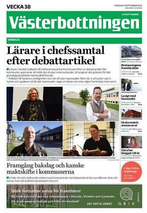 Förstasida Västerbottningen