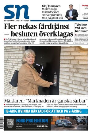 Förstasida Södermanlands Nyheter