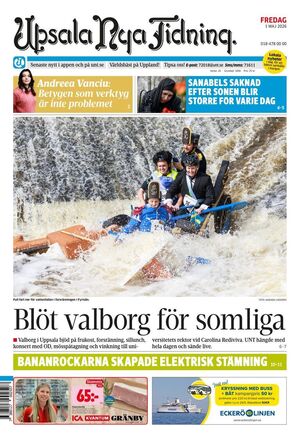 Förstasida Upsala Nya Tidning