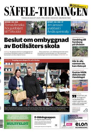 Förstasida Säffle-Tidningen