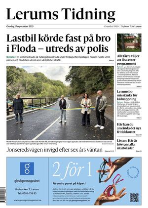 Förstasida Lerums Tidning