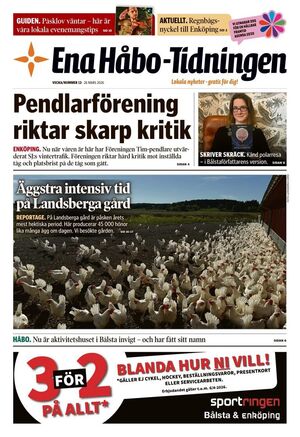 Förstasida Ena Håbo-tidningen