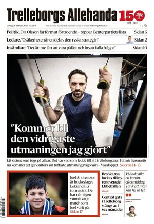 Förstasida Trelleborgs Allehanda