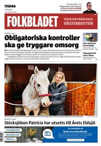 Förstasida Folkbladet Västerbotten