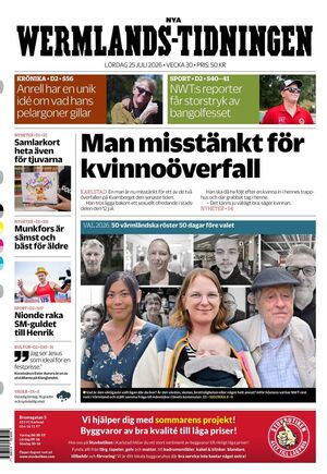 Förstasida Nya Wermlands-Tidningen