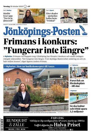 Förstasida Jönköpings-Posten