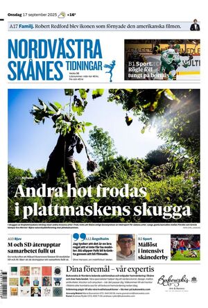 Förstasida Nordvästra Skånes Tidningar