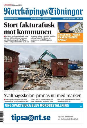Förstasida Norrköpings Tidningar