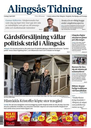 Förstasida Alingsås Tidning