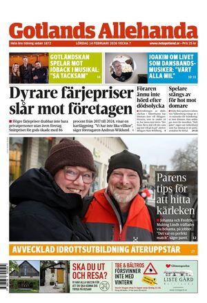 Förstasida Gotlands Allehanda