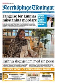 Förstasida Norrköpings Tidningar