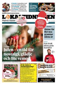 Förstasida Lokaltidningen Malmö Väster