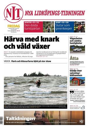 Förstasida Nya Lidköpings-Tidningen