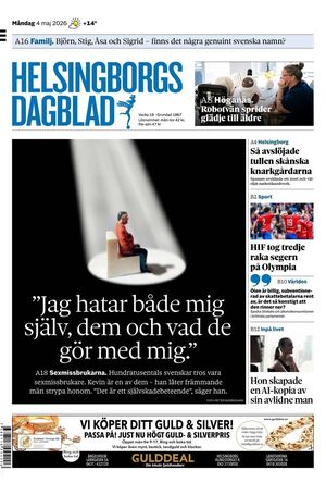 Förstasida Helsingborgs Dagblad