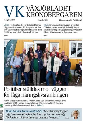 Förstasida Växjöbladet Kronobergaren