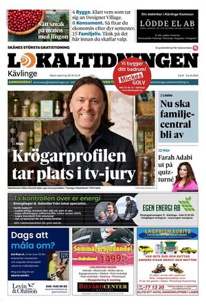 Förstasida Lokaltidningen Kävlinge