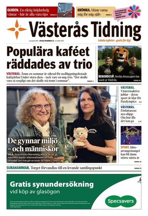 Förstasida Västerås Tidning