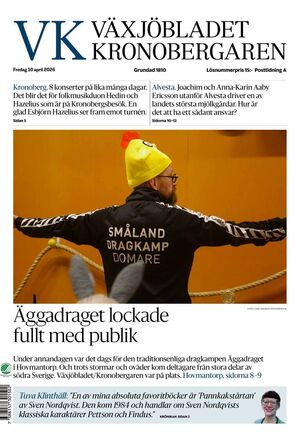 Förstasida Växjöbladet Kronobergaren