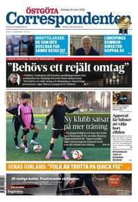 Förstasida Östgöta Correspondenten