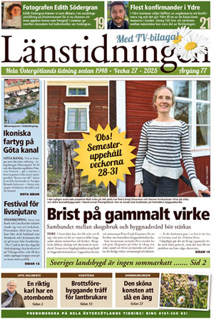 Förstasida Länstidningen Östergötland