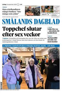 Förstasida Smålands Dagblad