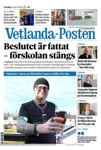 Förstasida Vetlanda-Posten