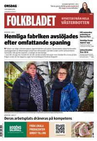 Förstasida Folkbladet Västerbotten