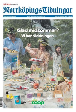 Förstasida Norrköpings Tidningar