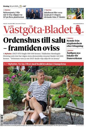 Förstasida Västgöta-Bladet