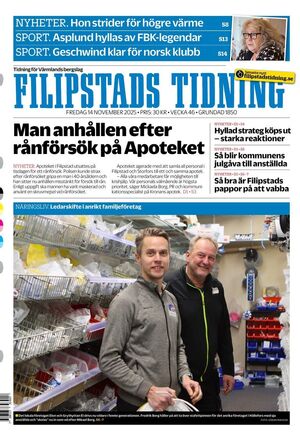Förstasida Filipstads Tidning