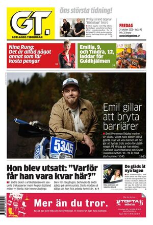 Förstasida Gotlands Tidningar