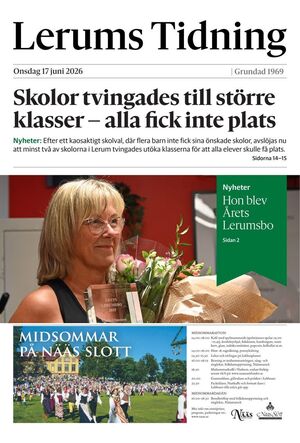 Förstasida Lerums Tidning