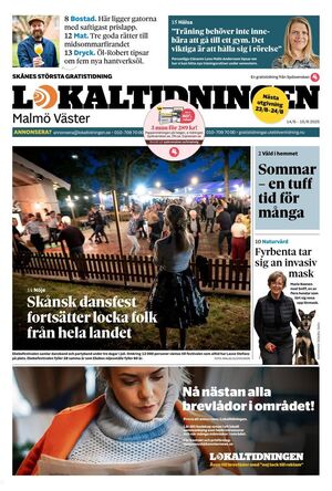 Förstasida Lokaltidningen Malmö Väster