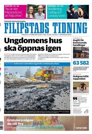 Förstasida Filipstads Tidning