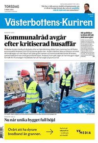 Förstasida Västerbottens-Kuriren