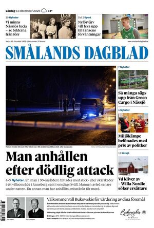 Förstasida Smålands Dagblad