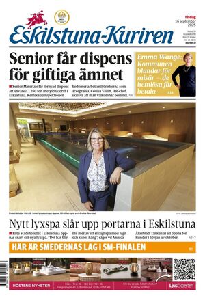 Förstasida Eskilstuna-Kuriren