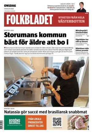 Förstasida Folkbladet Västerbotten