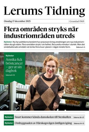Förstasida Lerums Tidning