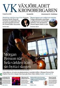 Förstasida Växjöbladet Kronobergaren