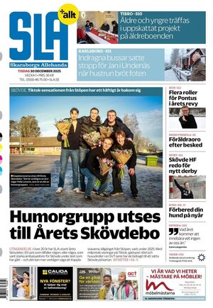 Förstasida Skaraborgs Allehanda