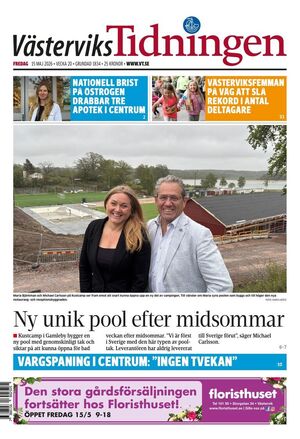 Förstasida Västerviks-Tidningen